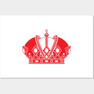 Imperial Crown (red and white) Posters and Art